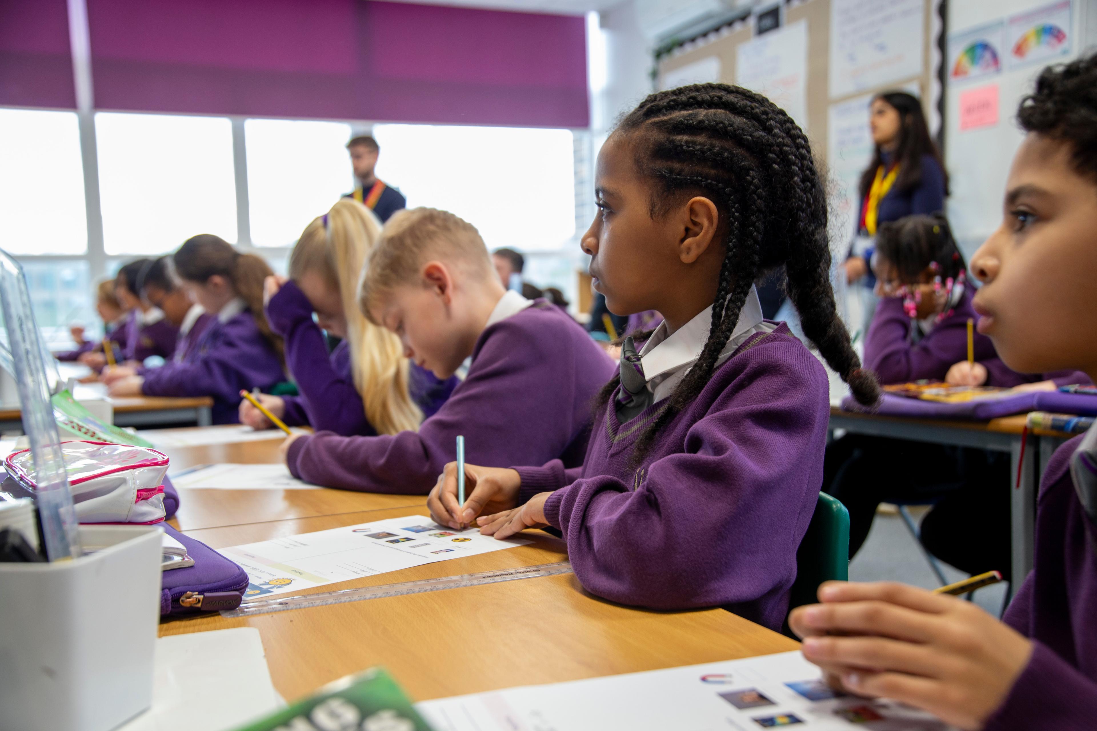 Students at Ark Kings Academy learning about the UK's energy mix