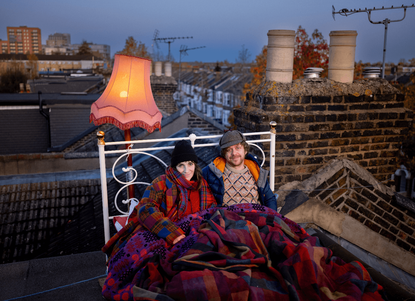 Dan and Hilary on their rooftop